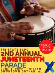 The flyer for Tri-State Expo 2nd Annual Juneteenth Parade.